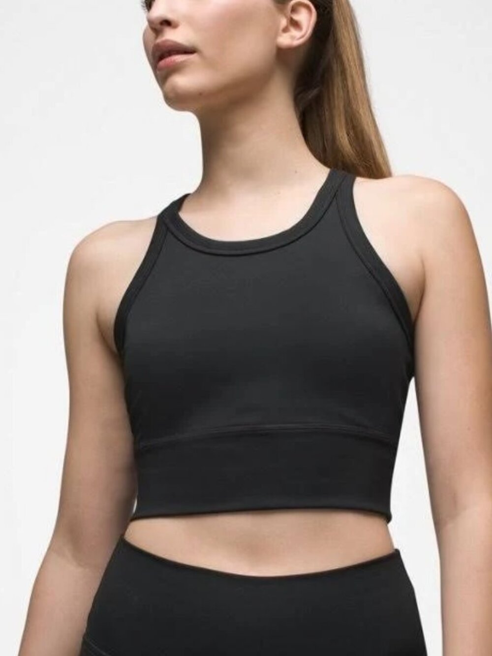 prAna Black Becksa Bralette Athletic Crop Tank Top (no padding) S